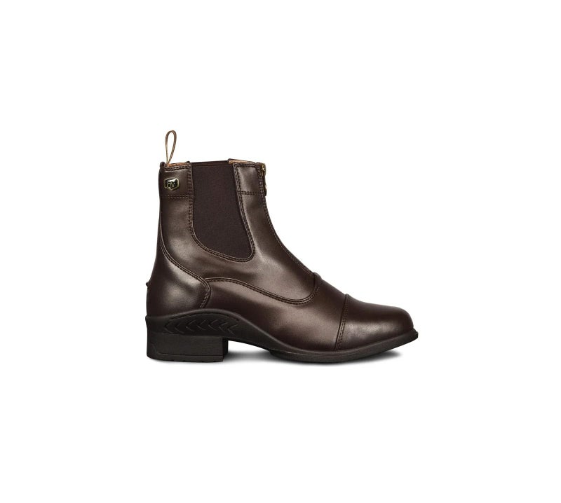 Ovation Women's Lightweight Stylish Equestrian Horse Riding Ankle Length Synthetic Vega Leather Quantum Zip Paddock Boots, Brown, Size 7.5 - Image 4